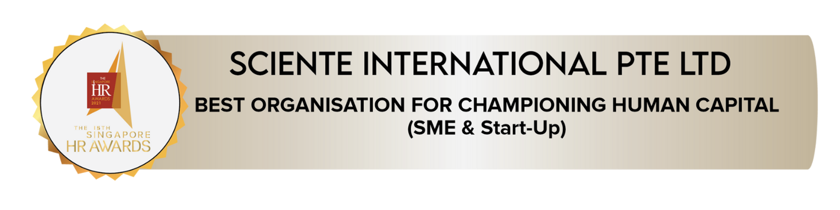 Sciente International is voted the Best Organisation for Championing Human Capital (SME & Start-Ups)