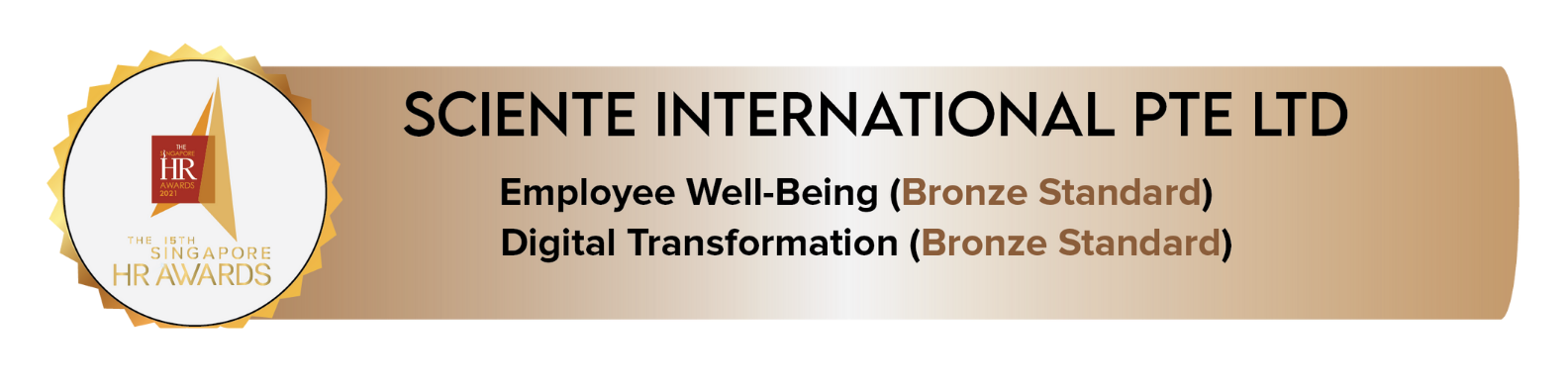 Sciente International received the Bronze standard for Employee Well-Being in 2021