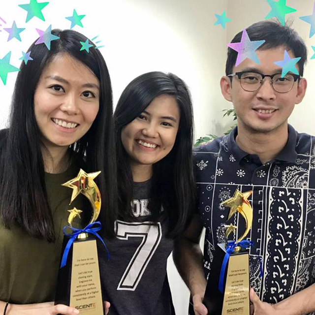 2018 Team Challenge Winners - Crystal, Ying Xuan, Jeremy